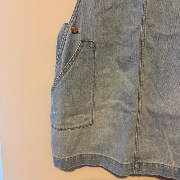 Universal Thread Overalls Dress Blue Denim Light Wash - Size Large - Picture 3 of 5